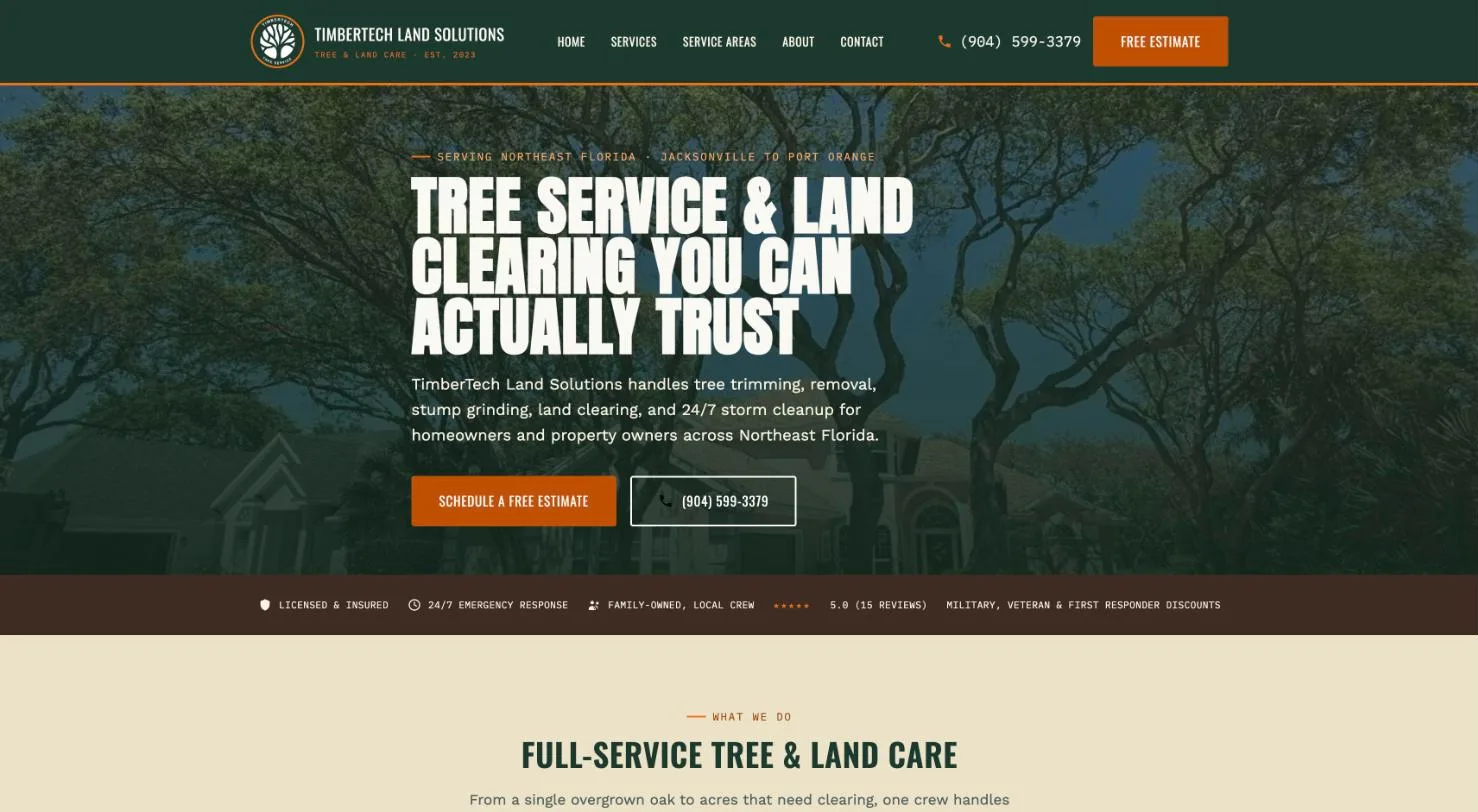 TimberTech Land Solutions homepage